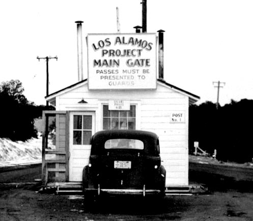 Front gate to the Los Alamos compound